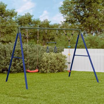 Outdoor Swing Set with Swing, Trapeze & Disc Swing | HipoMarket