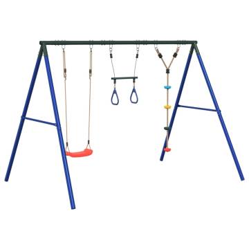 Outdoor Swing Set with Swing, Trapeze & Disc Swing | HipoMarket