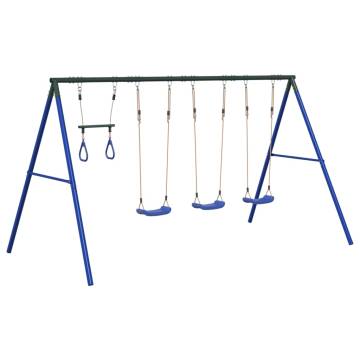 Outdoor Swing Set with Swings & Trapeze for Kids | Hipomarket