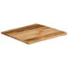 Live Edge Solid Mango Wood Table Top 80x80 cm | HipoMarket