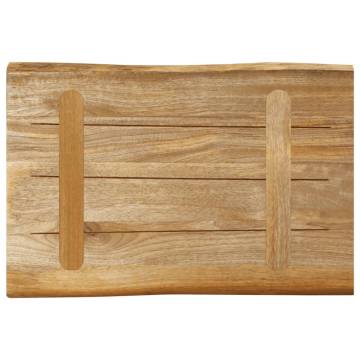 Live Edge Table Top 70x40 cm - Solid Mango Wood | HipoMarket