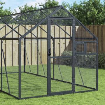 Aviary Anthracite 1.79x8x1.85 m Aluminium - Durable & Secure