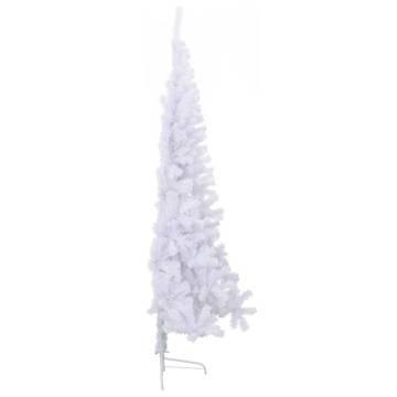 Artificial Half Christmas Tree 180 cm - White PVC | HipoMarket