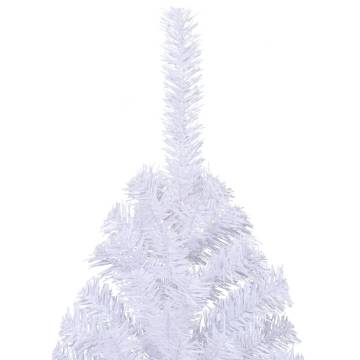 Artificial Half Christmas Tree 180 cm - White PVC | HipoMarket