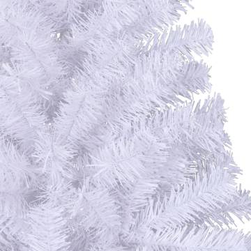 Artificial Half Christmas Tree 180 cm - White PVC | HipoMarket