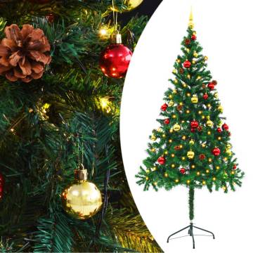 Pre-lit 180 cm Christmas Tree with Baubles - Hipomarket