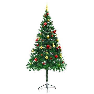 Pre-lit 180 cm Christmas Tree with Baubles - Hipomarket