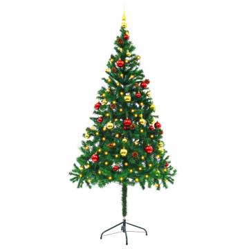 Pre-lit 180 cm Christmas Tree with Baubles - Hipomarket