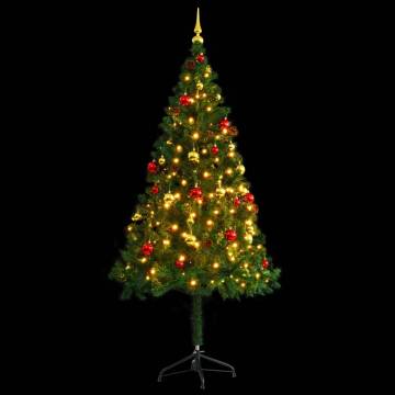 Pre-lit 180 cm Christmas Tree with Baubles - Hipomarket