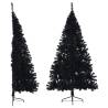  Artificial Half Christmas Tree with Stand Black 240 cm PVC Colour black Size 240 x 125 cm Quantity in Package 1 Number of Branch Tips 