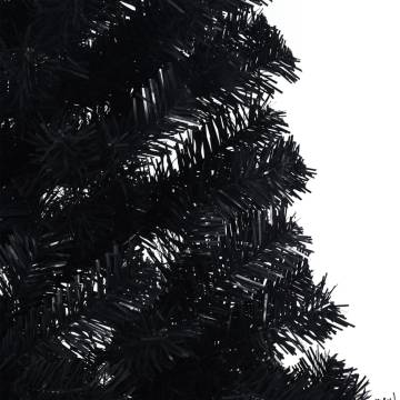 Artificial Half Christmas Tree 240 cm - Black PVC Stand