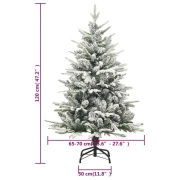 Flocked Snow Green Artificial Christmas Tree 120 cm - Buy Now!