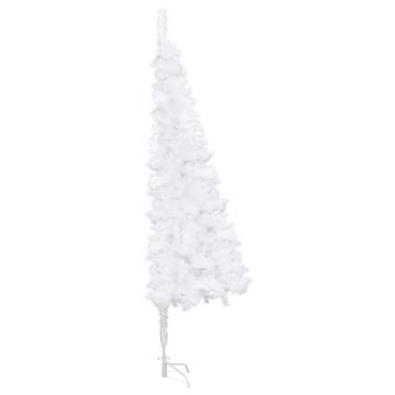 Corner Artificial Christmas Tree White 210 cm - Hipomarket UK