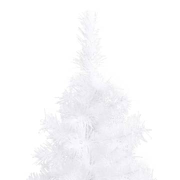 Corner Artificial Christmas Tree White 210 cm - Hipomarket UK