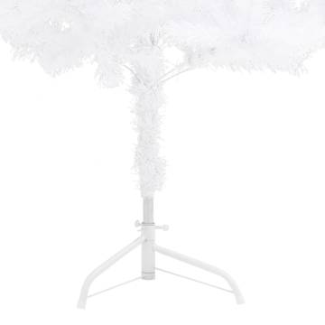 Corner Artificial Christmas Tree White 210 cm - Hipomarket UK