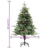 Pre-lit Christmas Tree with Pine Cones - 120 cm PVC&PE