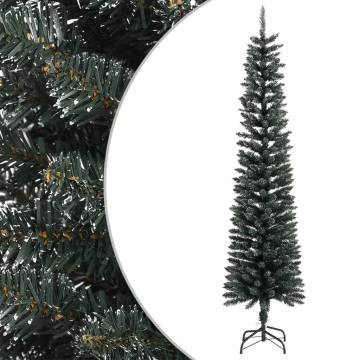 240 cm Slim Artificial Christmas Tree with Snow - HipoMarket