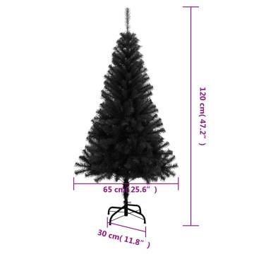 Artificial Christmas Tree Black 120 cm with Stand - HipoMarket