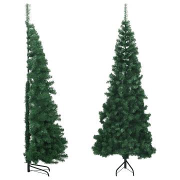 240 cm Green Corner Artificial Christmas Tree - PVC