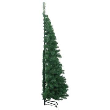 240 cm Green Corner Artificial Christmas Tree - PVC