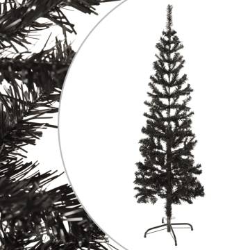 Slim Black Christmas Tree 120 cm - Perfect Holiday Decor