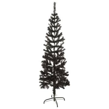 Slim Black Christmas Tree 120 cm - Perfect Holiday Decor