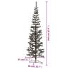 Slim Black Christmas Tree 210 cm - Stylish Holiday Decor