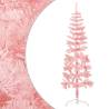  Slim Artificial Half Christmas Tree with Stand Pink 120 cm Colour pink Size 120 cm Quantity in Package 1 Number of Branch Tips 