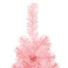 Slim Pink Half Christmas Tree 120 cm - Space-Saving Decor