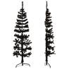 Slim Artificial Half Christmas Tree - Black 120 cm | Hipo Market