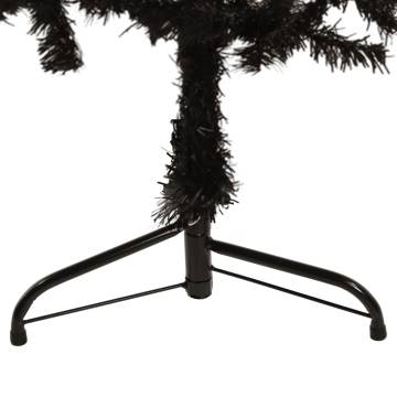 Slim Artificial Half Christmas Tree - Black 120 cm | Hipo Market