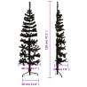 Slim Artificial Half Christmas Tree - Black 120 cm | Hipo Market