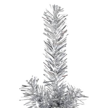 Slim Artificial Half Christmas Tree Silver 150 cm - HipoMarket