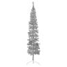  Slim Artificial Half Christmas Tree with Stand Silver 210 cm Colour silver Size 210 cm Quantity in Package 1 Number of Branch Tips 