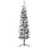  Slim Artificial Half Christmas Tree with Flocked Snow 150 cm Colour white and green Size 150 cm Quantity in Package 1 Number of Branch Tips 