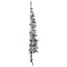 Slim Flocked Half Christmas Tree 150 cm - Space-Saving Decor