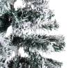 Slim Flocked Half Christmas Tree 150 cm - Space-Saving Decor