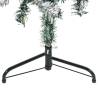 Slim Flocked Half Christmas Tree 150 cm - Space-Saving Decor