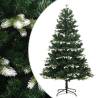 210 cm Artificial Hinged Christmas Tree - Flocked Snow Design