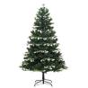 210 cm Artificial Hinged Christmas Tree - Flocked Snow Design