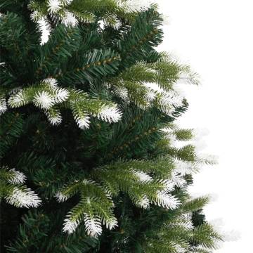 210 cm Artificial Hinged Christmas Tree - Flocked Snow Design