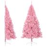  Artificial Half Christmas Tree with Stand Pink 180 cm PVC Colour pink Size 180 x 115 cm Quantity in Package 1 Number of Branch Tips 