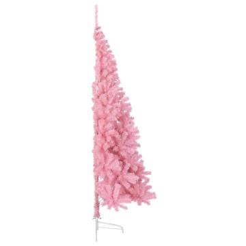 Artificial Half Christmas Tree Pink 180 cm - Hipomarket