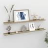 Wall Shelves 2 pcs White and Sonoma Oak 100x9x3 cm Colour white and sonoma oak Size 100 x 9 x 3 cm Quantity in Package 2 Number of Pieces 1 