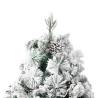 Pre-lit Christmas Tree with Flocked Snow & Cones - 195 cm