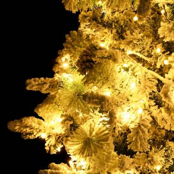 Pre-lit Christmas Tree with Flocked Snow & Cones - 195 cm