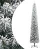  Slim Christmas Tree with Stand and Flocked Snow 270 cm PVC Colour green and white Size 270 cm Quantity in Package 1 Model with flocked white snow 