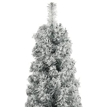 Slim Christmas Tree with Flocked Snow - 270 cm PVC | HipoMarket