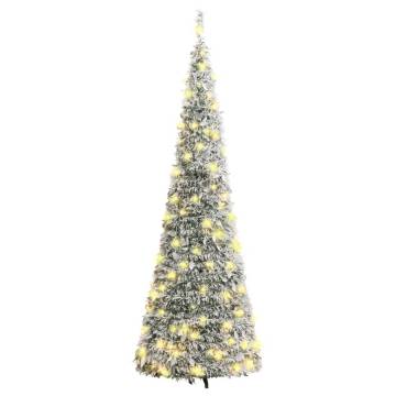 Flocked Snow Artificial Christmas Tree 150cm with 100 LEDs