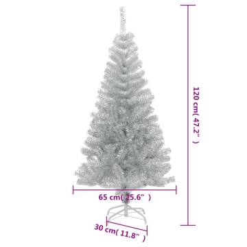 Artificial Christmas Tree with Stand - 120 cm Silver | Hipo Market